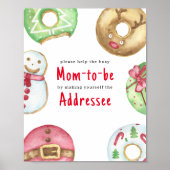 Kerstwinter baby shower Mam om geadresseerd te zij Poster (Voorkant)
