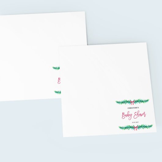 Kerstwinter Baby shower Servet