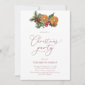 Kerstwinter Bloemen Vrolijk klein Vrijgezellenfees Kaart (Voorkant)