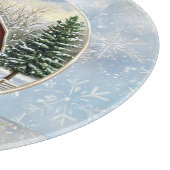 Kerstwinter boerderij snijplank (Hoek)