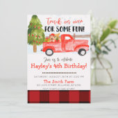 Kerstwinter  Boerderij Vrachtdag Kaart (Staand voorkant)