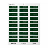 Kerstwinter Bomen Groen Retouradres Etiket (Full Sheet)