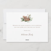 Kerstwinter Botanische feestdag Kaart (Achterkant)