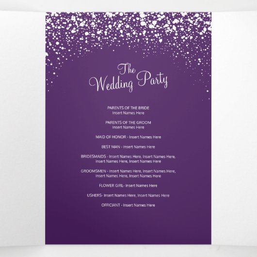 Kerstwinter bruiloft bomen en meer kunst drieluik programma (Binnenkant midden)