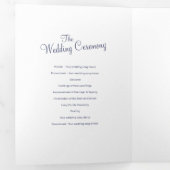 Kerstwinter bruiloft bomen meer blauwe kunst drieluik programma (Binnenzijde eerst)