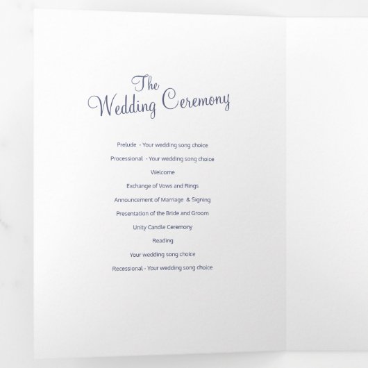 Kerstwinter bruiloft bomen meer blauwe kunst drieluik programma (Binnenzijde eerst)