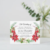 Kerstwinter bruiloft uitgesteld Verschuiven Briefkaart (Staand voorkant)