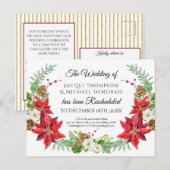 Kerstwinter bruiloft uitgesteld Verschuiven Briefkaart (Voorkant / Achterkant)