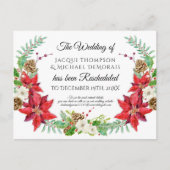 Kerstwinter bruiloft uitgesteld Verschuiven Briefkaart (Voorkant)