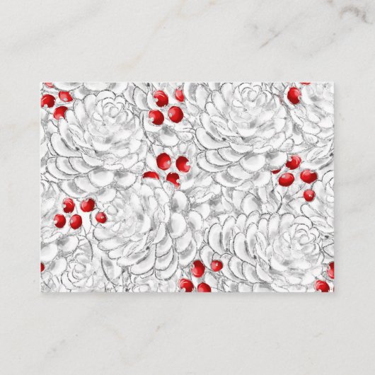 Kerstwinter bruiloft uitnodiging RSVP Informatiekaartje (Achterkant)