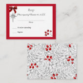 Kerstwinter bruiloft uitnodiging RSVP Informatiekaartje (Voorkant / Achterkant)