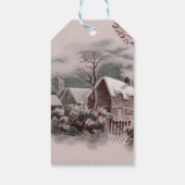 kerstwinter cadeaulabel (Achterkant)