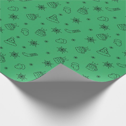 Kerstwinter Cadeaupapier (Hoek)