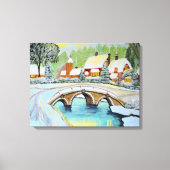 Kerstwinter Canvas Afdruk (Voorkant)