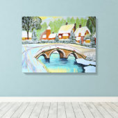 Kerstwinter Canvas Afdruk (Insitu (Houten vloer))