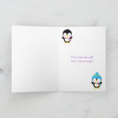 Kerstwinter Cute Penguins Hartelijk dank Bedankkaart (Binnen)