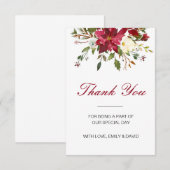 Kerstwinter Dank je kaart, trouwkaart RSVP Kaartje (Voorkant / Achterkant)