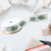 Kerstwinter delicate pijnboomtakken satijnen lint