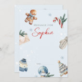 Kerstwinter Eerste Verjaardag Party Time Capsule Kaart (Voorkant / Achterkant)