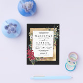 Kerstwinter Elegant Poinsettia Gold Weddenschap Flyer (Enkel)