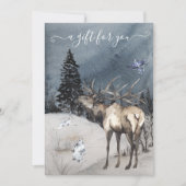 kerstwinter Elk scene (Voorkant)