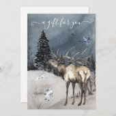 kerstwinter Elk scene (Voorkant / Achterkant)