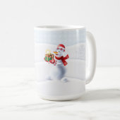 Kerstwinter: feestdag — Tale Fantasy Snowy Snowman Koffiemok (Voorkant rechts)