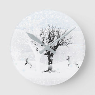 Kerstwinter — feiale tale Fantasy Snowy Land Ronde Klok