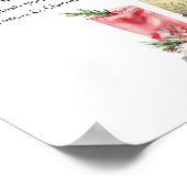 Kerstwinter Floral Bloody en bubble Bar Poster (Hoek)