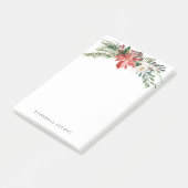 Kerstwinter Floral Briefpapier Post-it® Notes (Schuin)