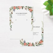 Kerstwinter Floral oorbel Visitekaartje (Bureau)
