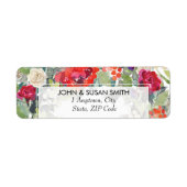 kerstwinter floral return address labels (Voorkant)