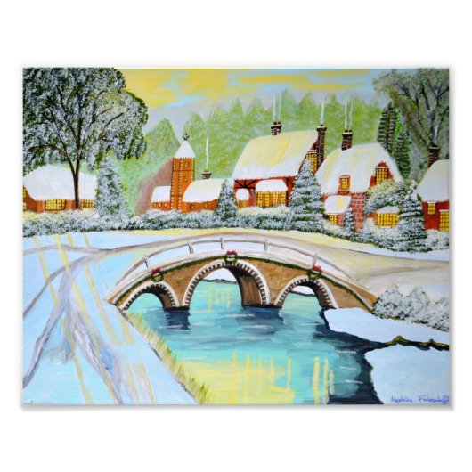 Kerstwinter Foto Afdruk (Voorkant)