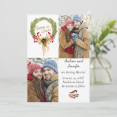 Kerstwinter Foto Save the Date Kaart (Staand voorkant)