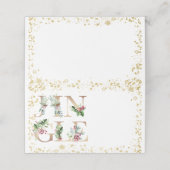 kerstwinter gouden feestdag in Jingle Plaatskaartje (Buitenkant ongevouwen)