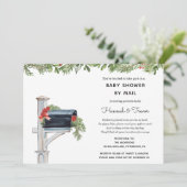 Kerstwinter groen Mailbox Douche per Mail Kaart (Staand voorkant)