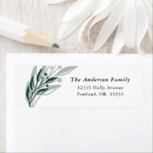 Kerstwinter groen retouradres etiket (Insitu)