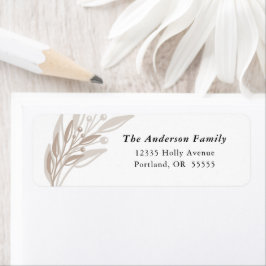 Kerstwinter groen Tan retouradres Etiket