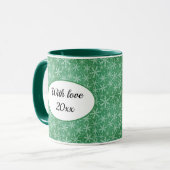 Kerstwinter: groene foto mok (Voorkant links)