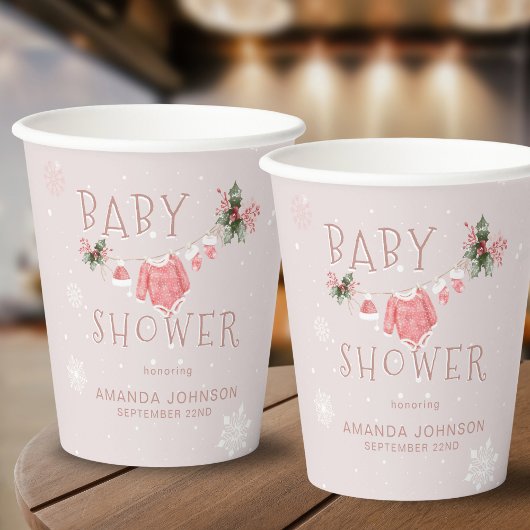 Kerstwinter Het is koud buiten Baby shower Papieren Bekers