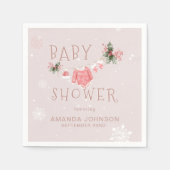 Kerstwinter Het is koud buiten Baby shower Servet (Voorkant)