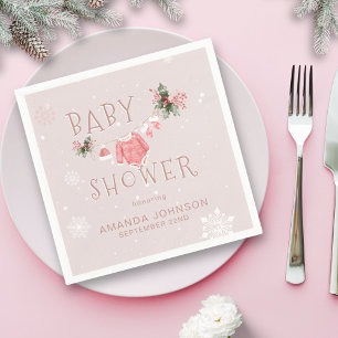 Kerstwinter Het is koud buiten Baby shower Servet
