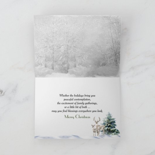 Kerstwinter in het raam kaart (Binnen)