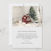 Kerstwinter krans van rode bessen één foto feestdagenkaart (Achterkant)