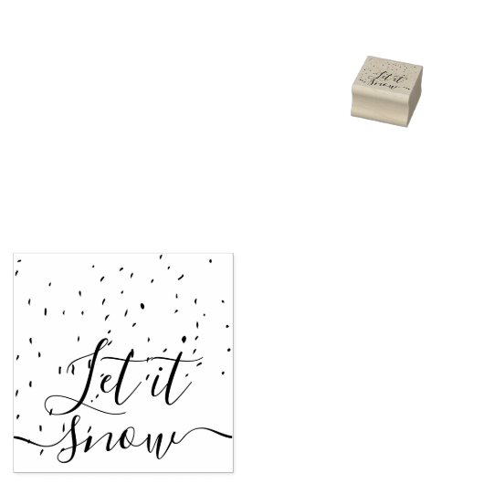 Kerstwinter laat het sneeuwen rubberstempel (Gestempeld)