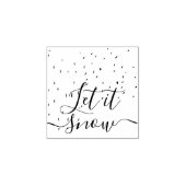 Kerstwinter laat het sneeuwen rubberstempel (Afrduk)