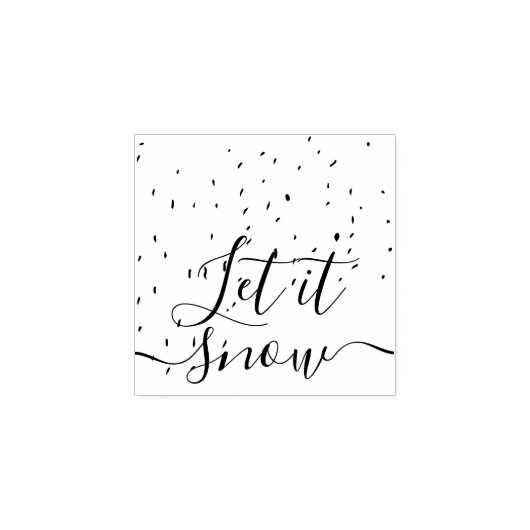 Kerstwinter laat het sneeuwen rubberstempel (Afrduk)