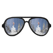 Kerstwinter landschap aviator zonnebril (Voorkant)