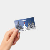 Kerstwinter landschap badge (Handheld)