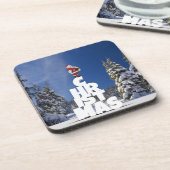 Kerstwinter landschap bier onderzetter (Linkerzijde)